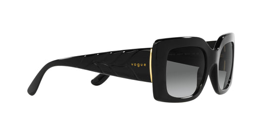 Óculos De Sol Feminino Vogue VO5353SL W44/11 Preto Com Detalhe Dourado Na  Haste E Lentes Degradê - Óculos De Sol Feminino Vogue VO5353SL W44/11 Preto  Com Detalhe Dourado Na Haste E Lentes